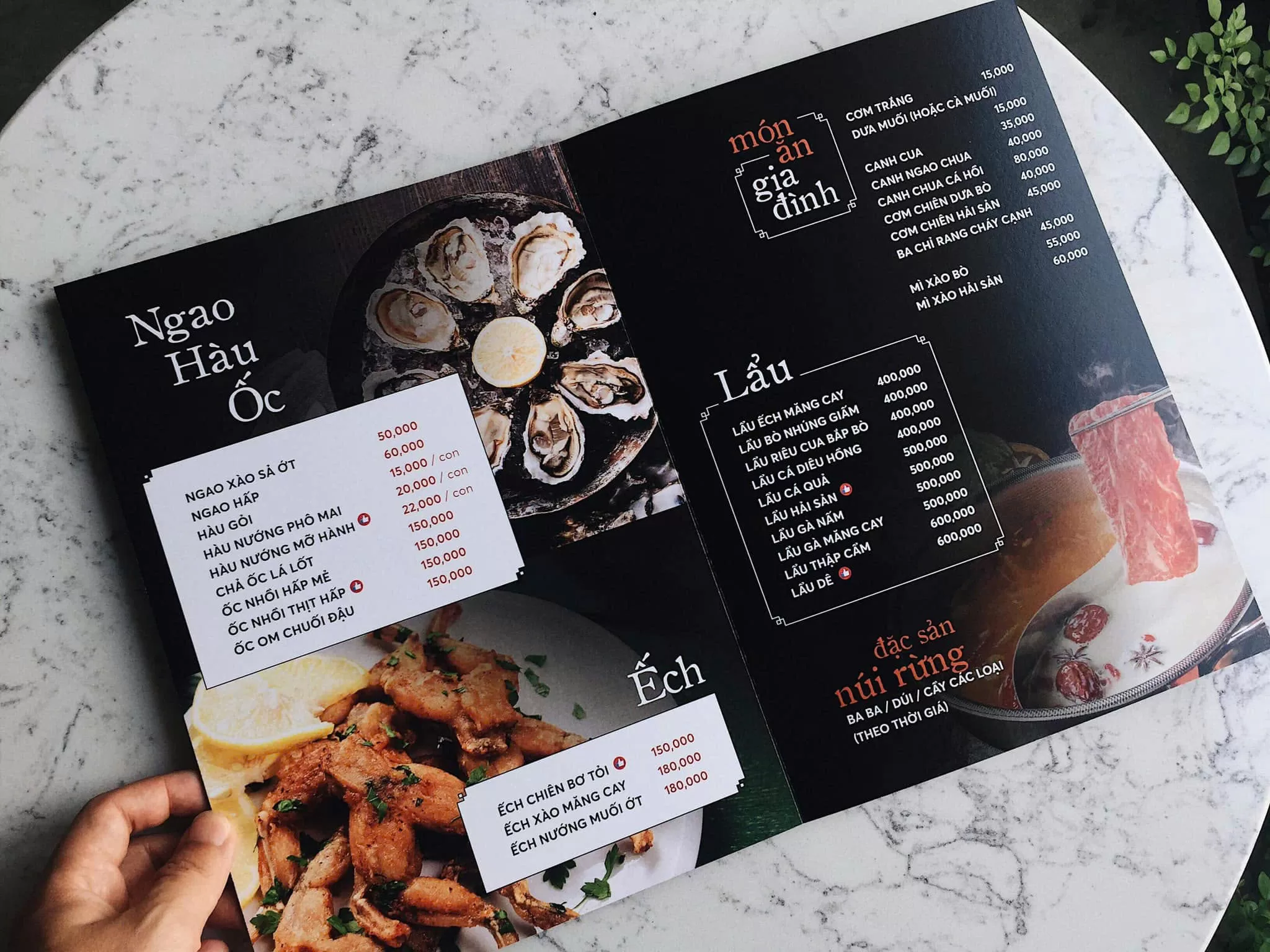 in menu đóng cuốn Đà Nẵng