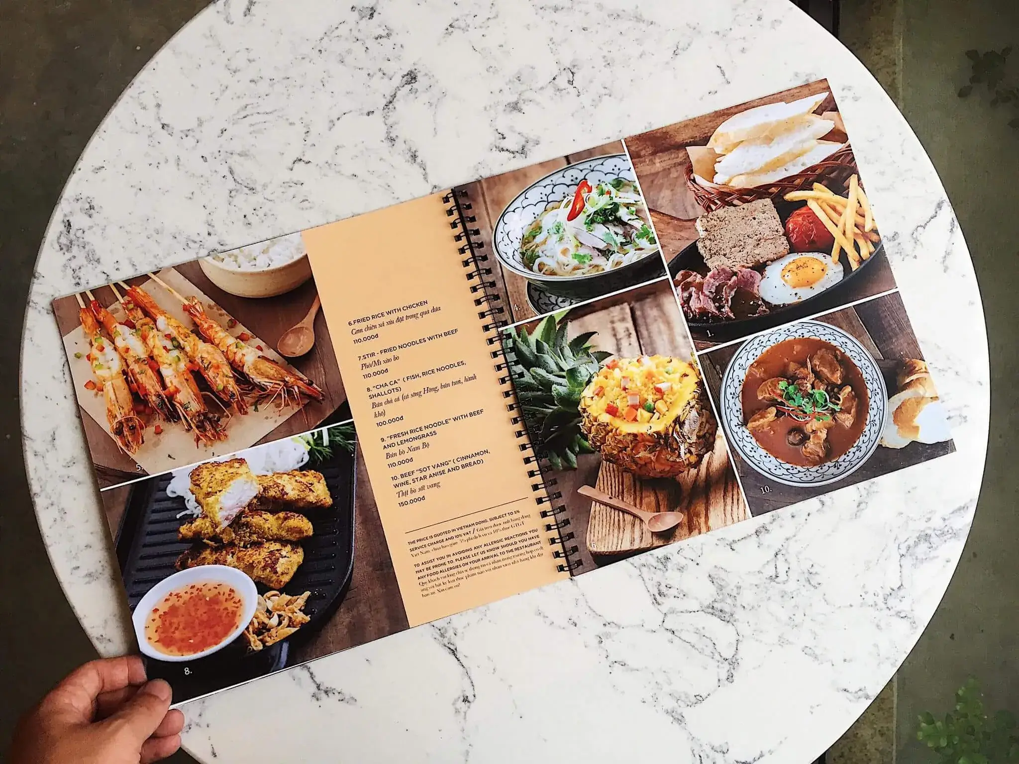 menu đóng cuốn gáy lò xo