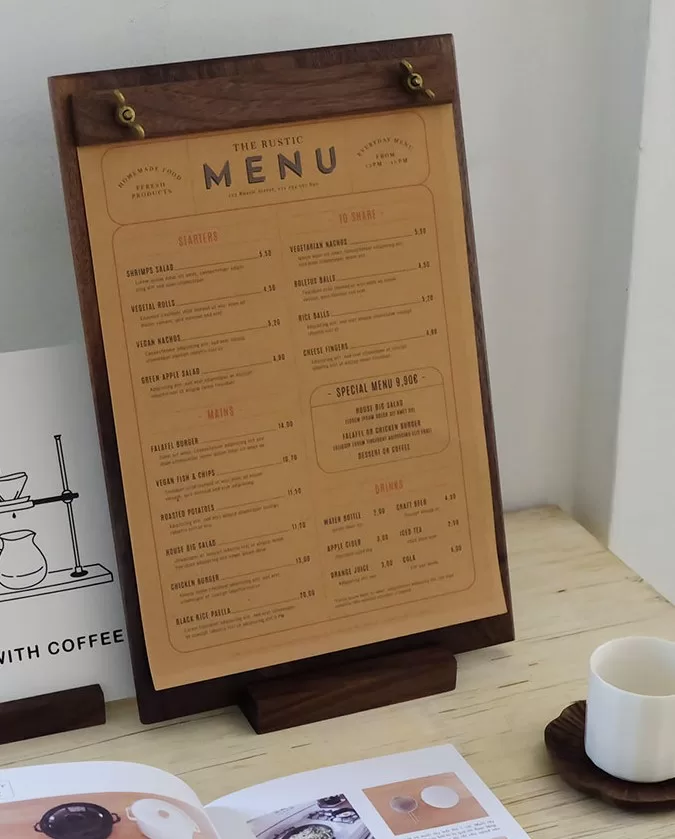 Menu đế gỗ Đà Nẵng