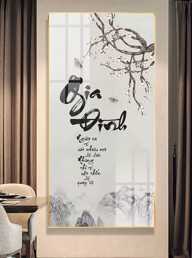 Tranh treo tường thư pháp “Gia Đình”