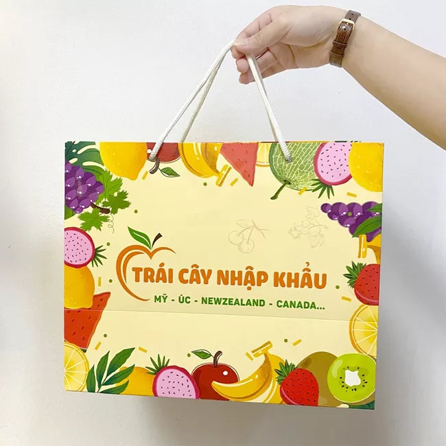 in túi giấy đựng trái cây