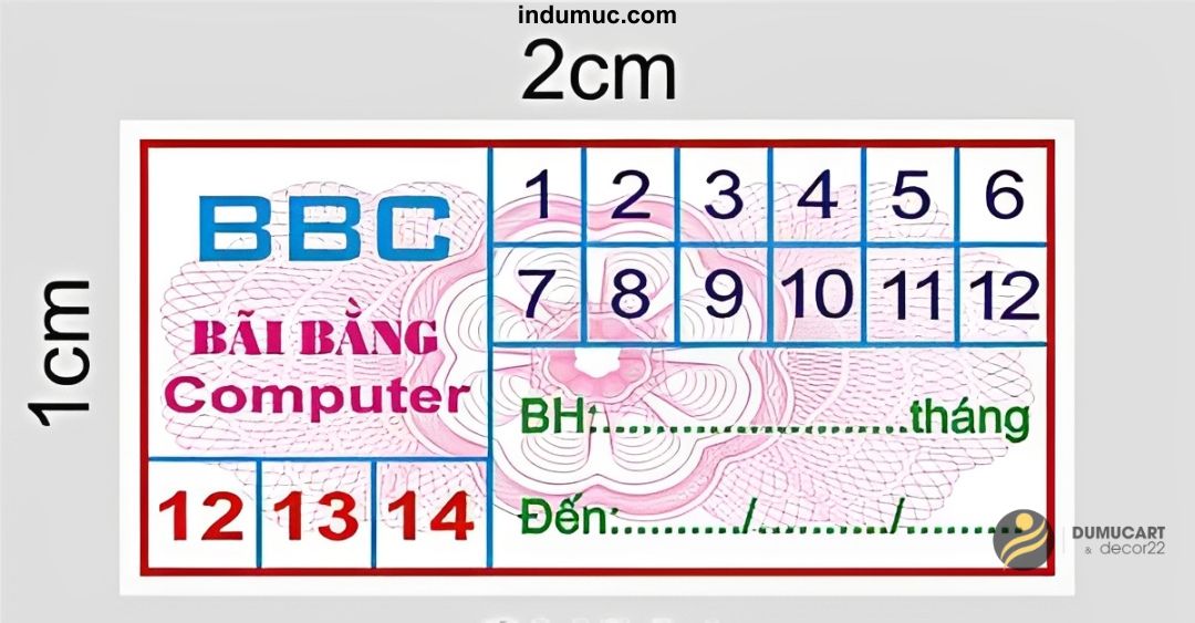 In tem nhãn decal bảo hành Đà Nẵng - In Du Mục 05