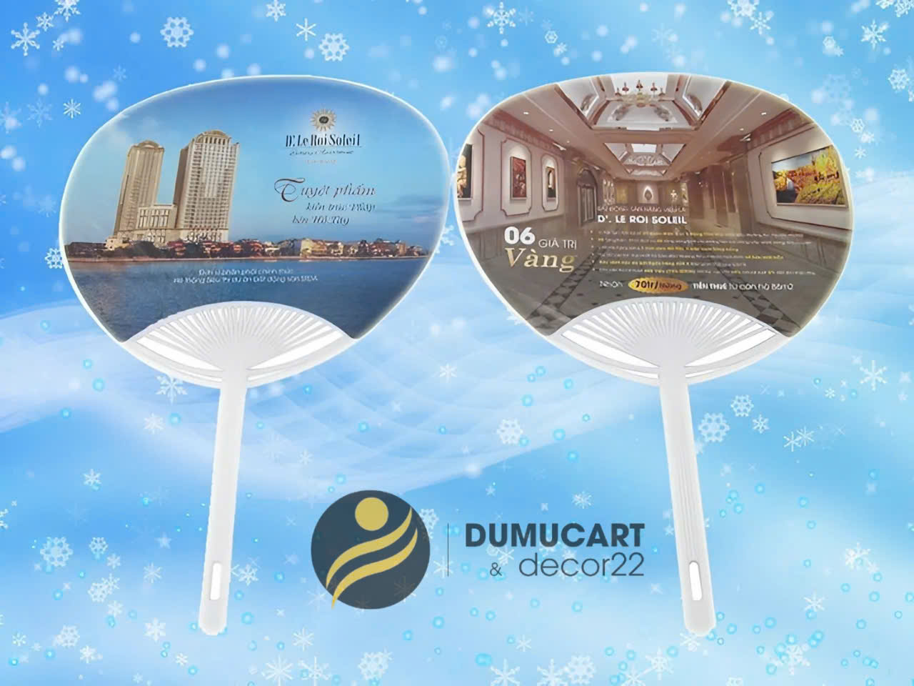 In quạt nhựa cầm tay Đà Nẵng - in Du Mục - 01