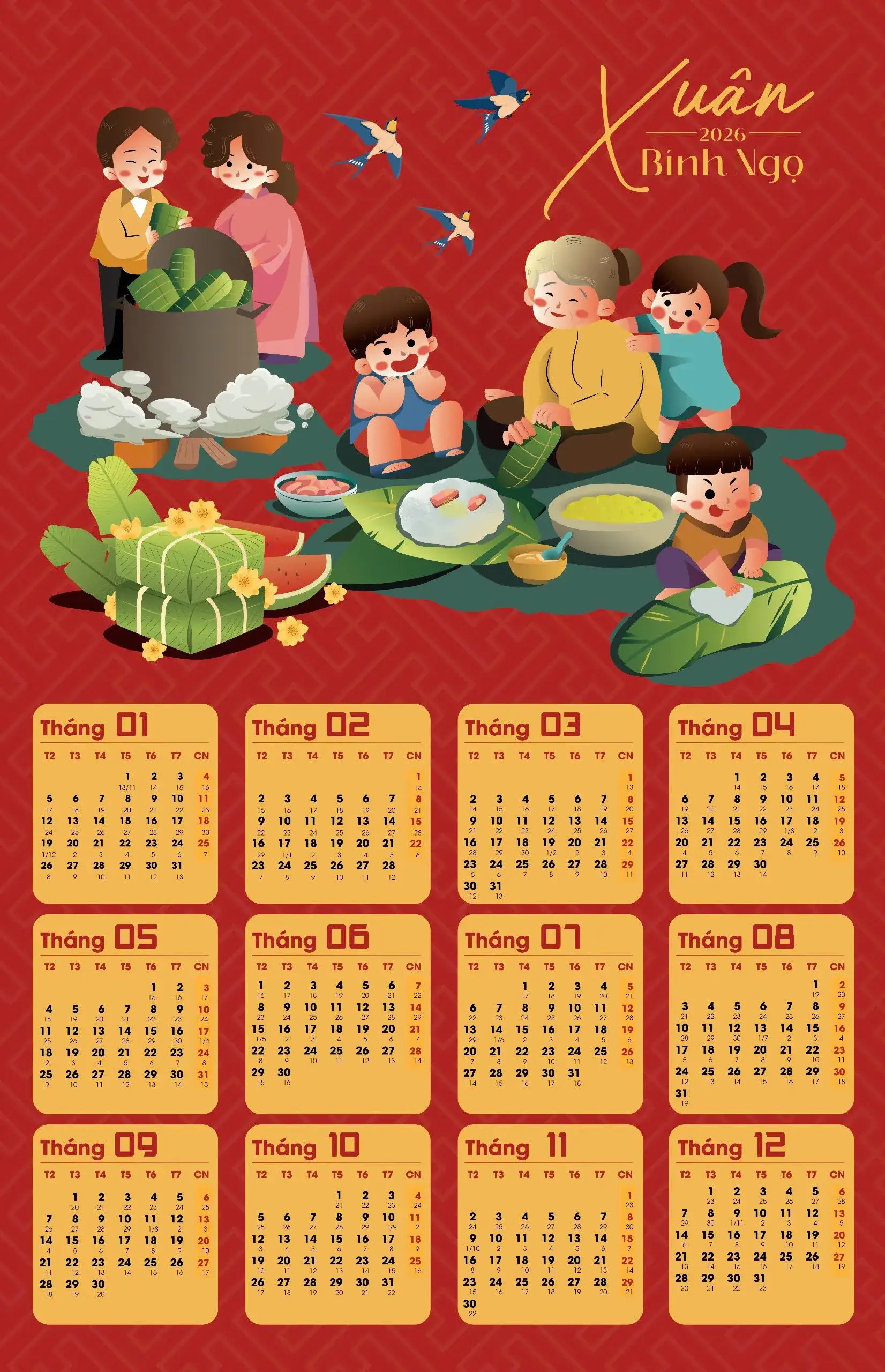 đơn vị in lịch tết uy tín tại Đà Nẵng