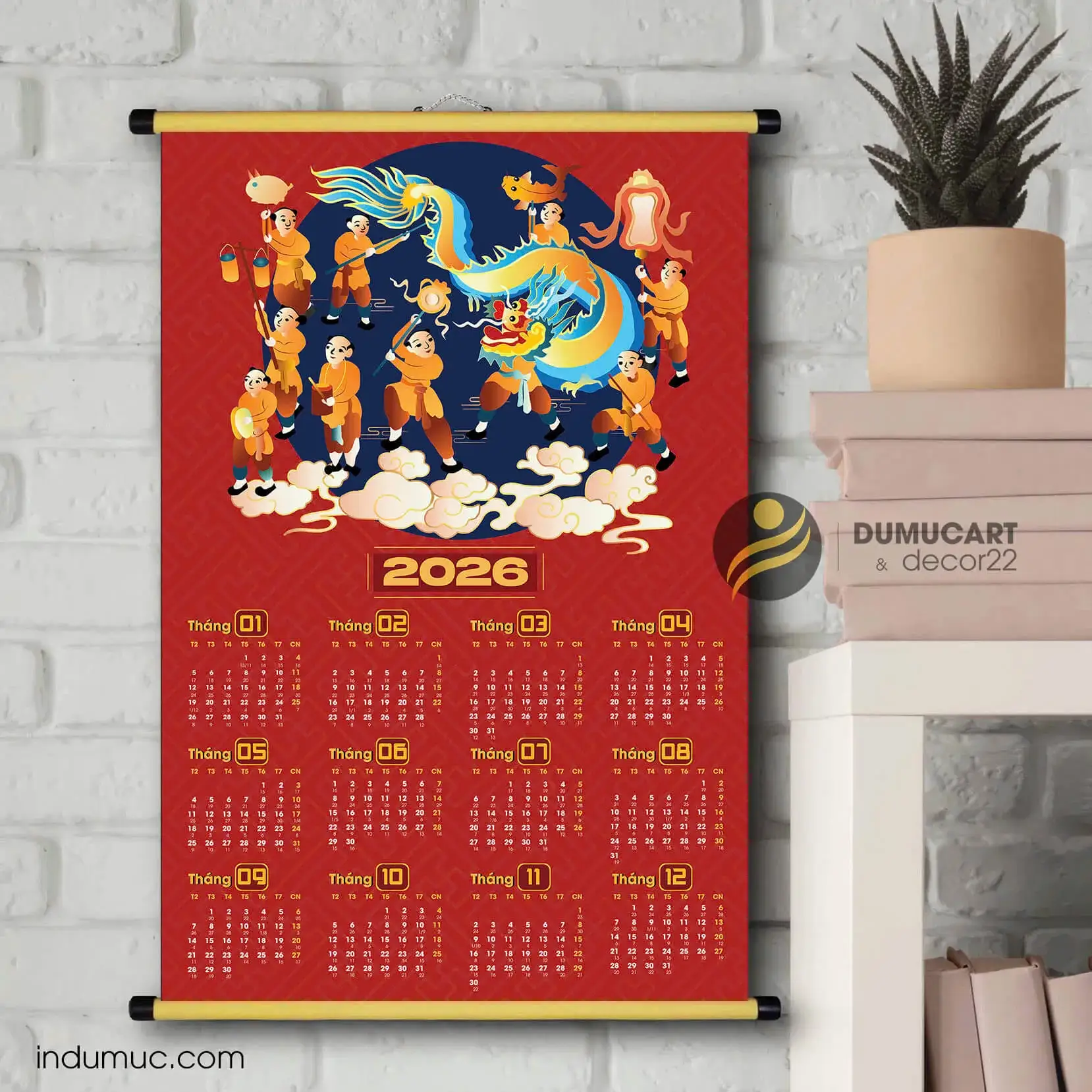 mẫu lịch tết treo tường 2026