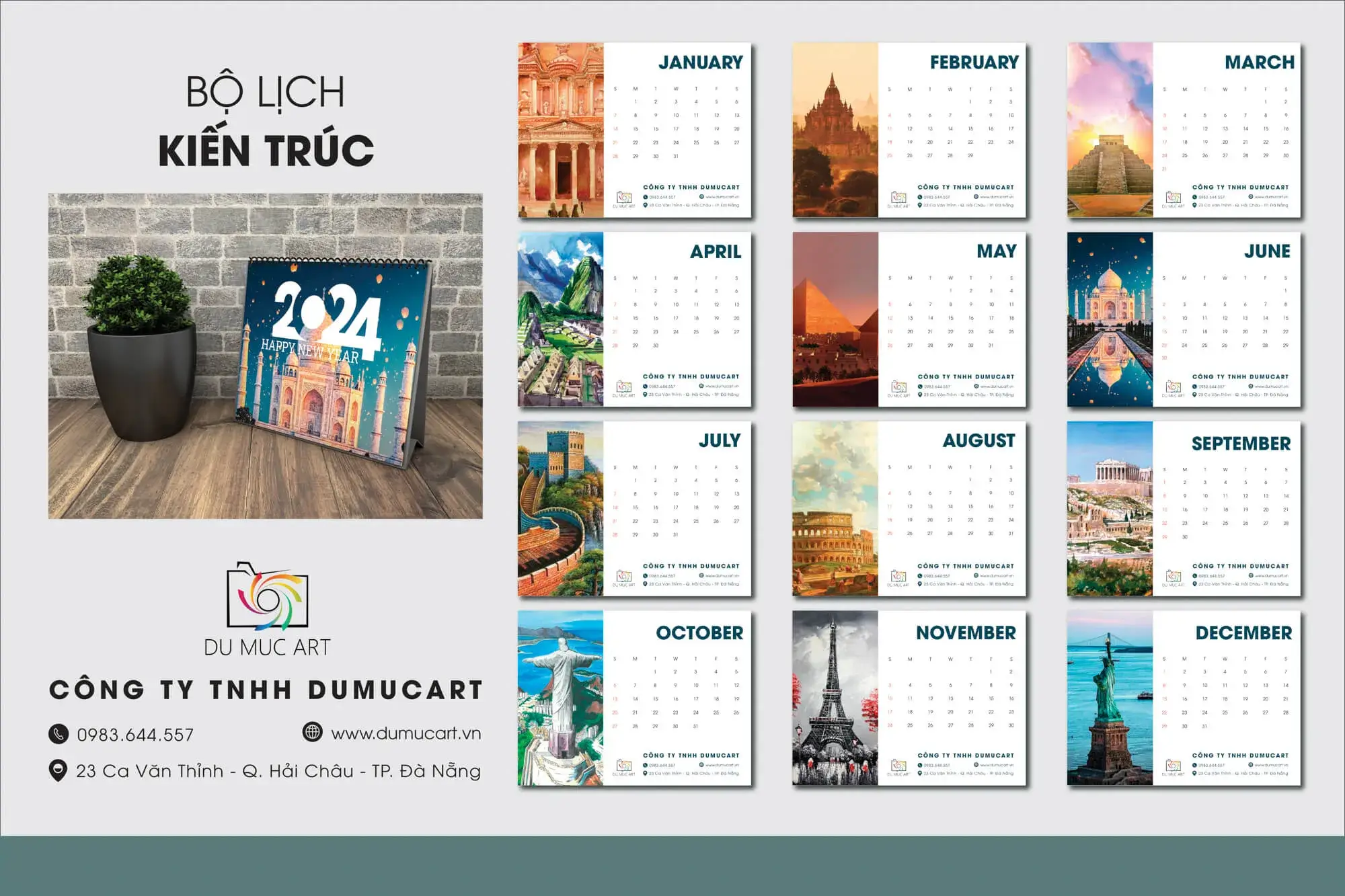 xu hướng thiết kế lịch Tết