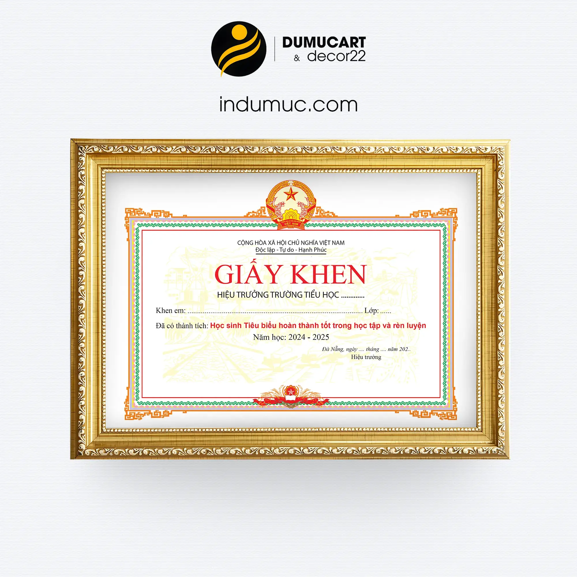 in bằng khen đà nẵng