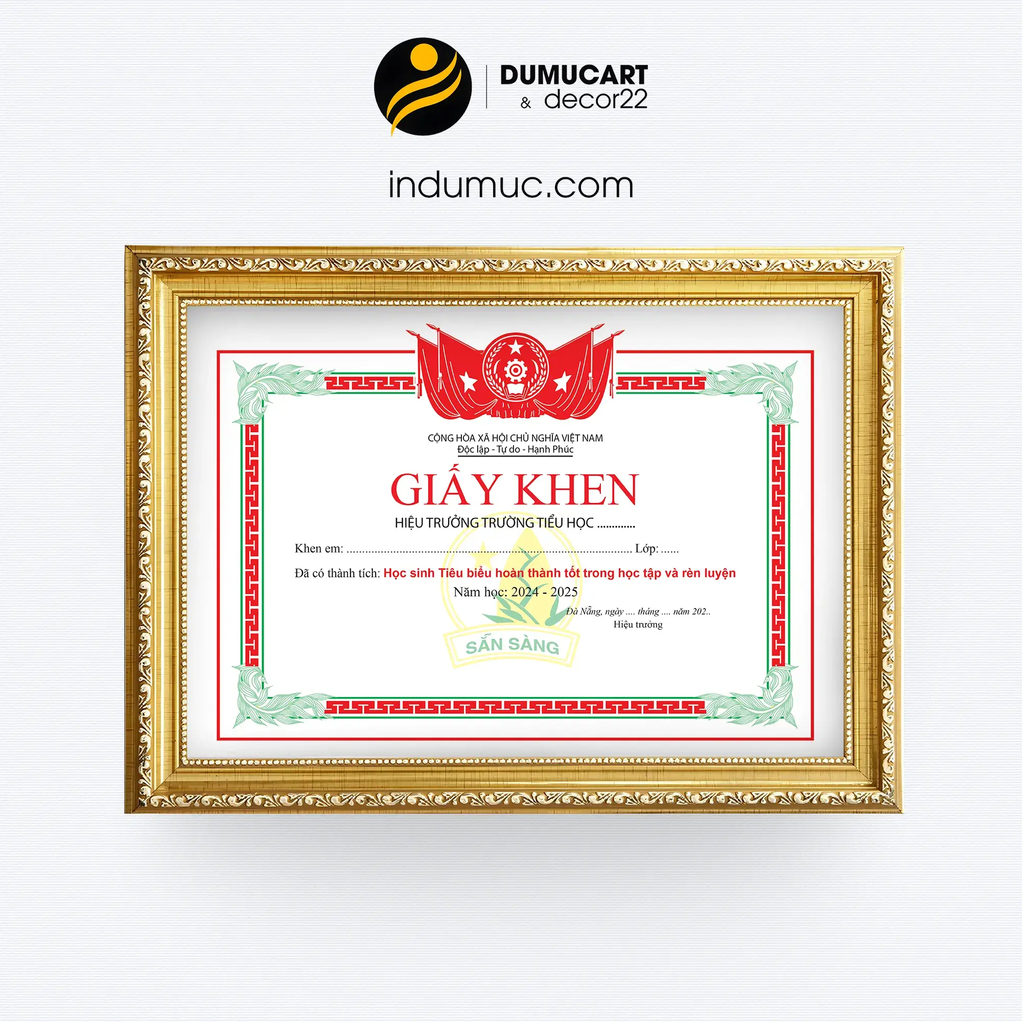 in bằng khen đà nẵng