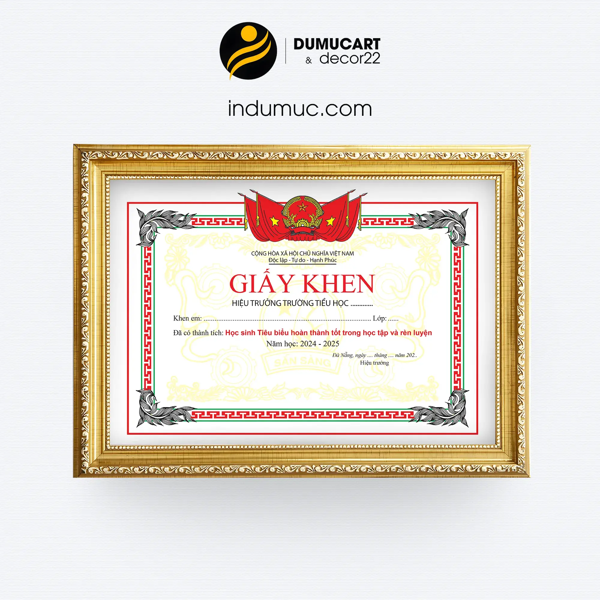 in bằng khen đà nẵng