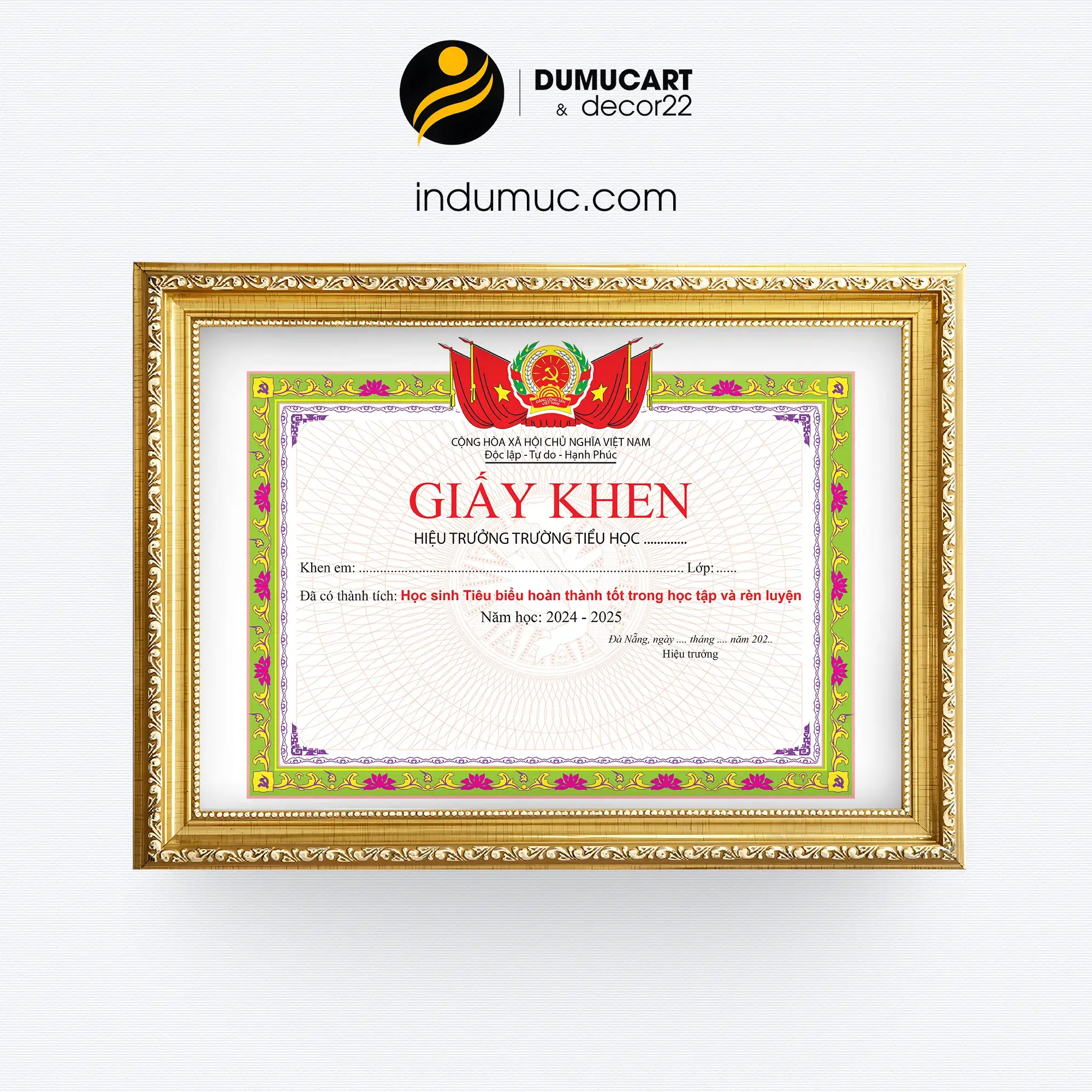 in bằng khen đà nẵng
