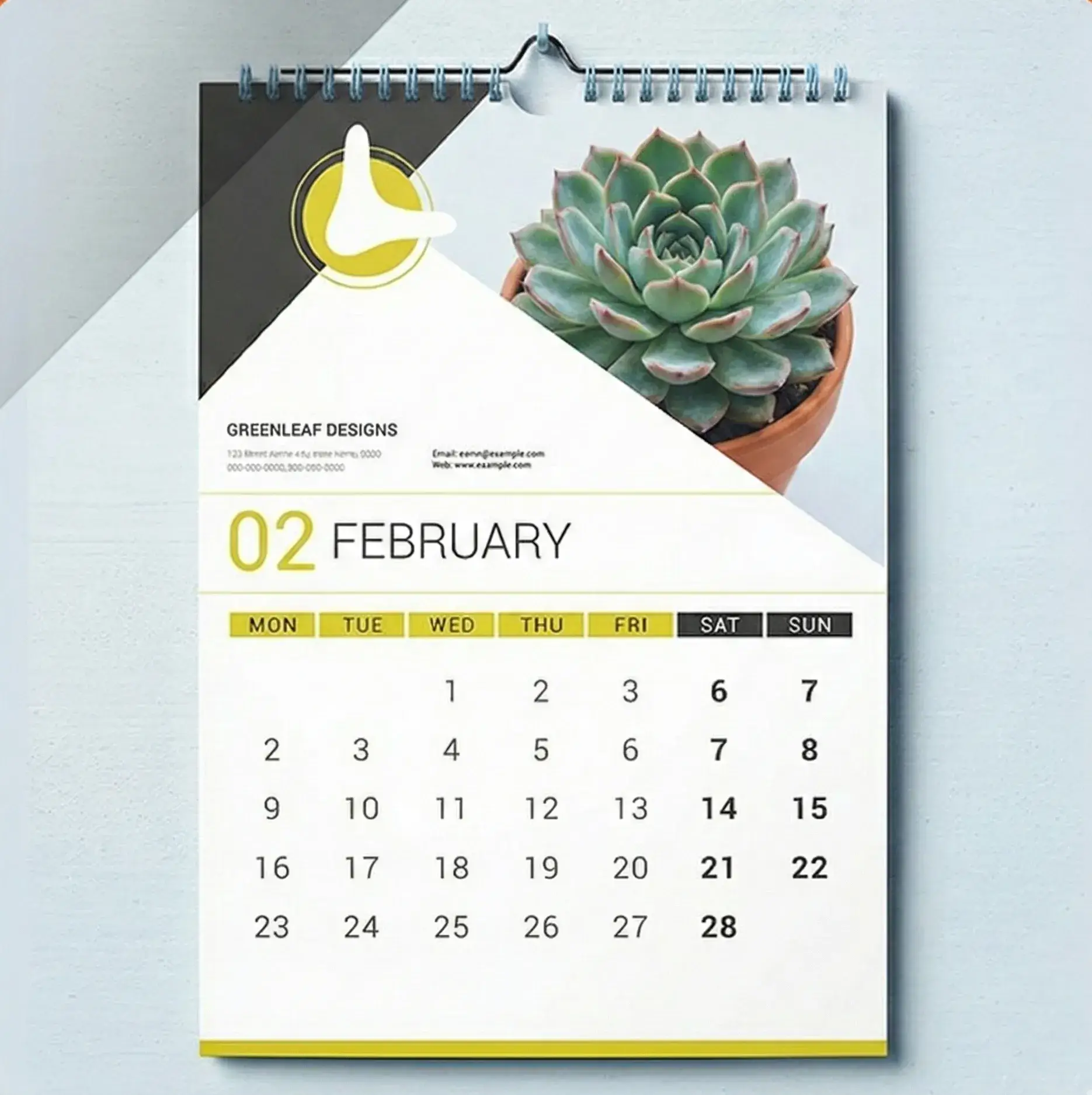 lịch lò xo treo tường