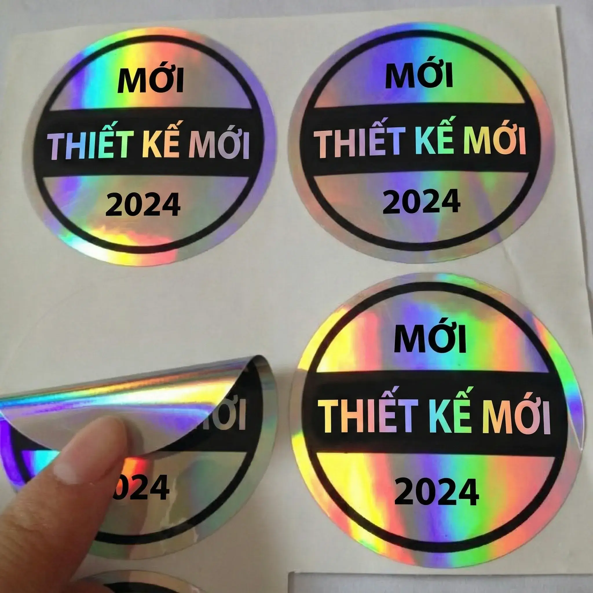 tem nhãn decal 7 màu