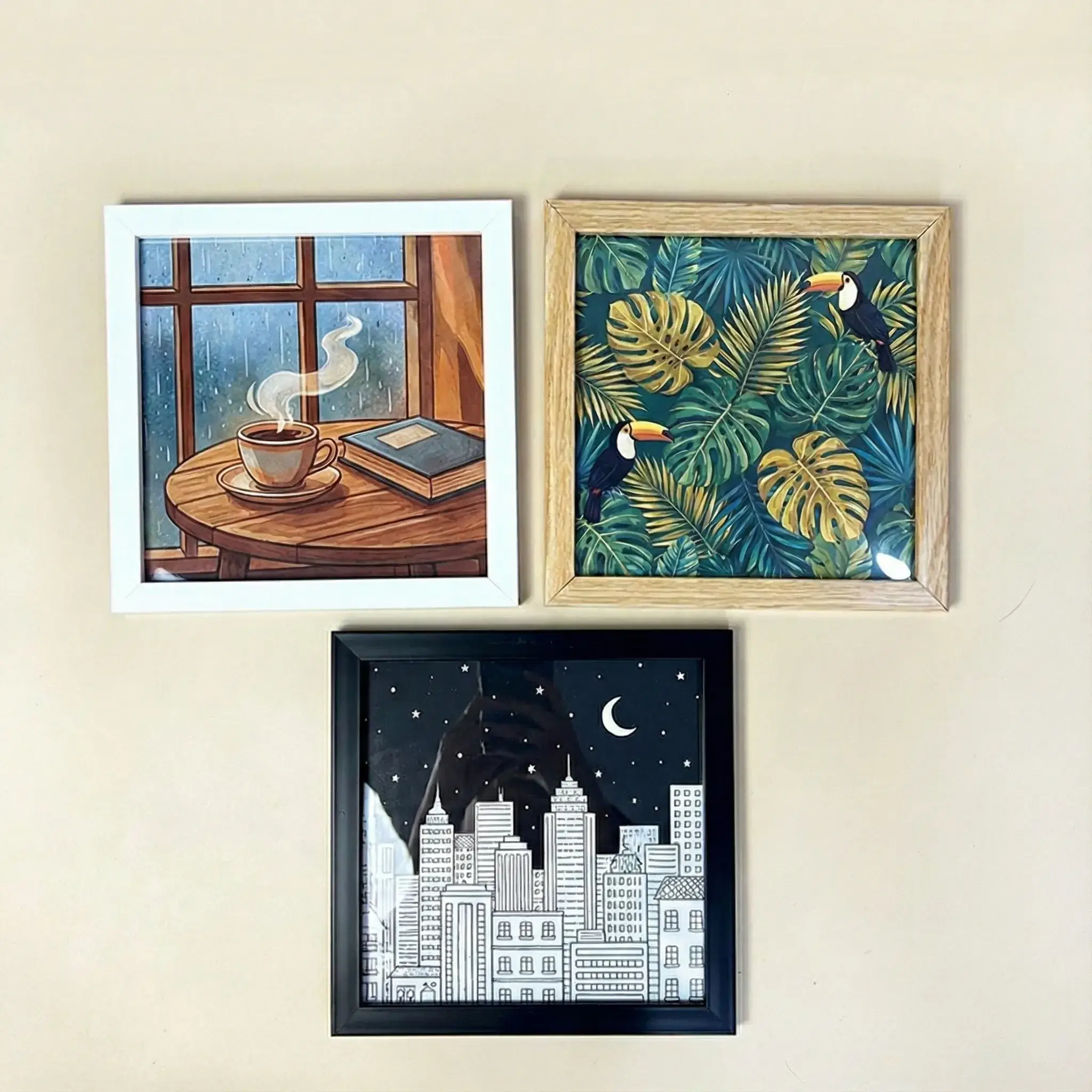 tranh dán tường khung vuông