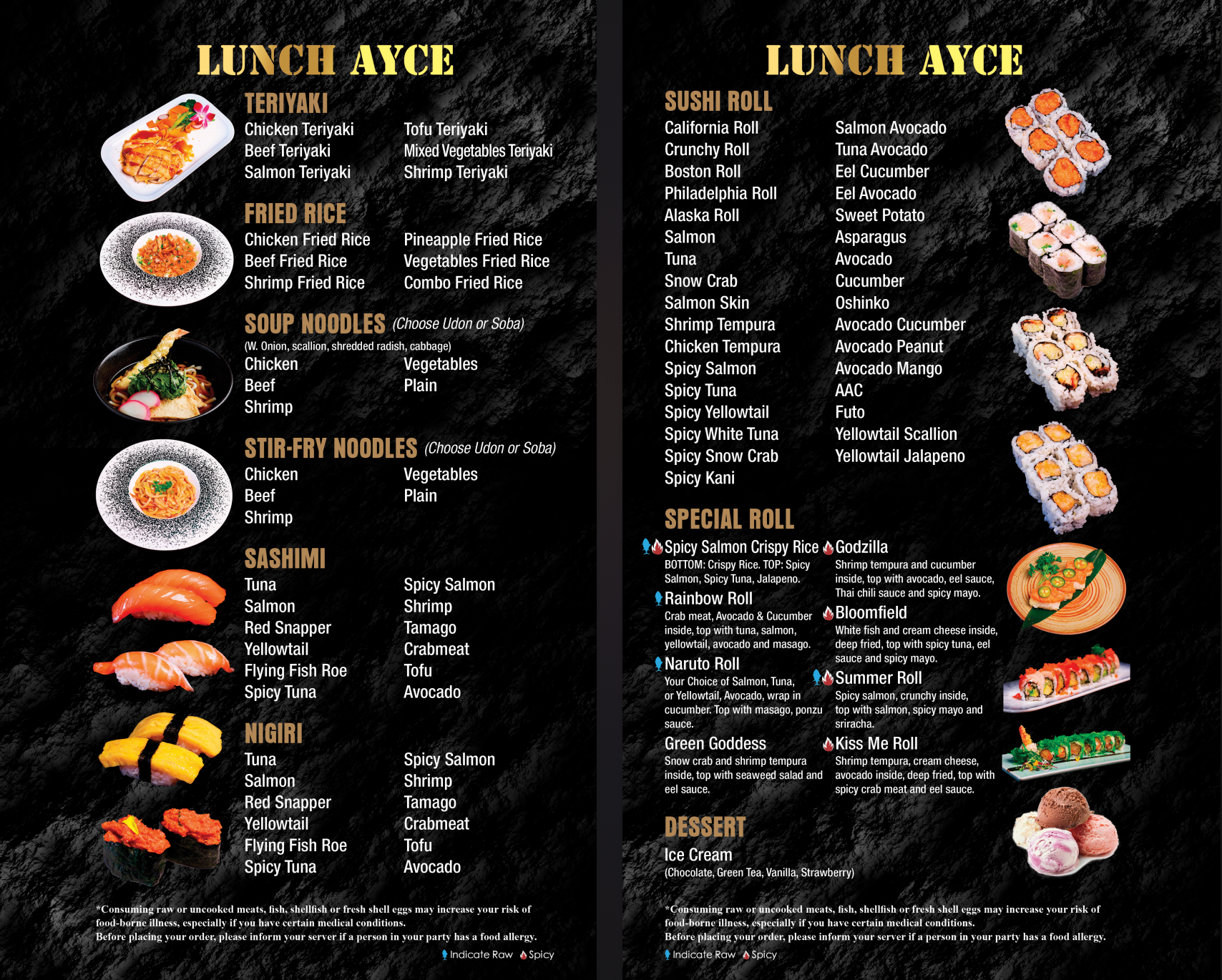 mẫu menu đẹp đơn giản