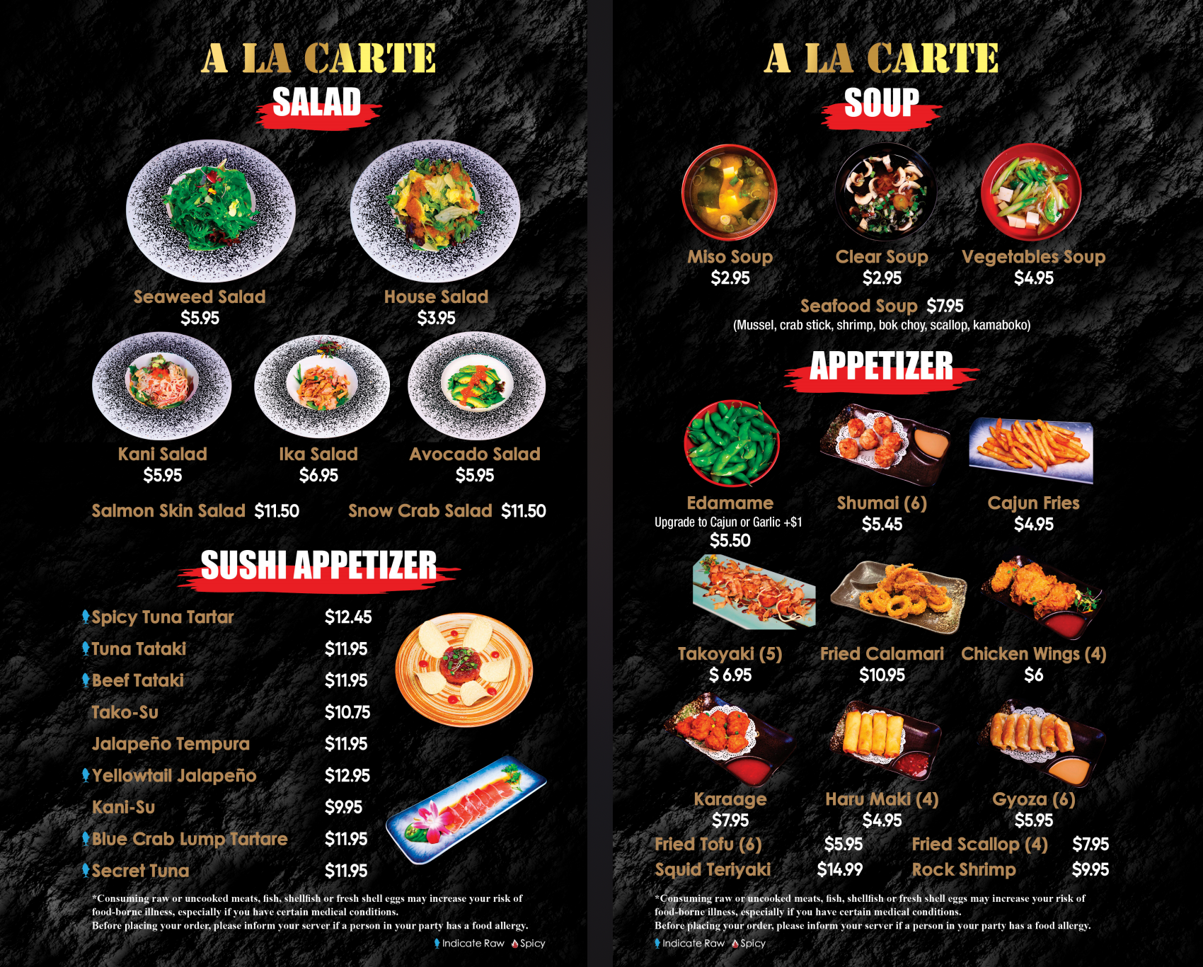 mẫu menu đẹp đơn giản