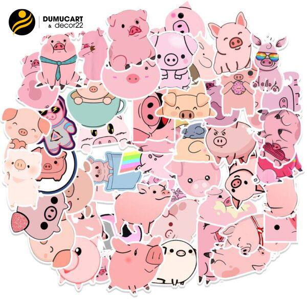 con vật hình vẽ sticker cute mini
