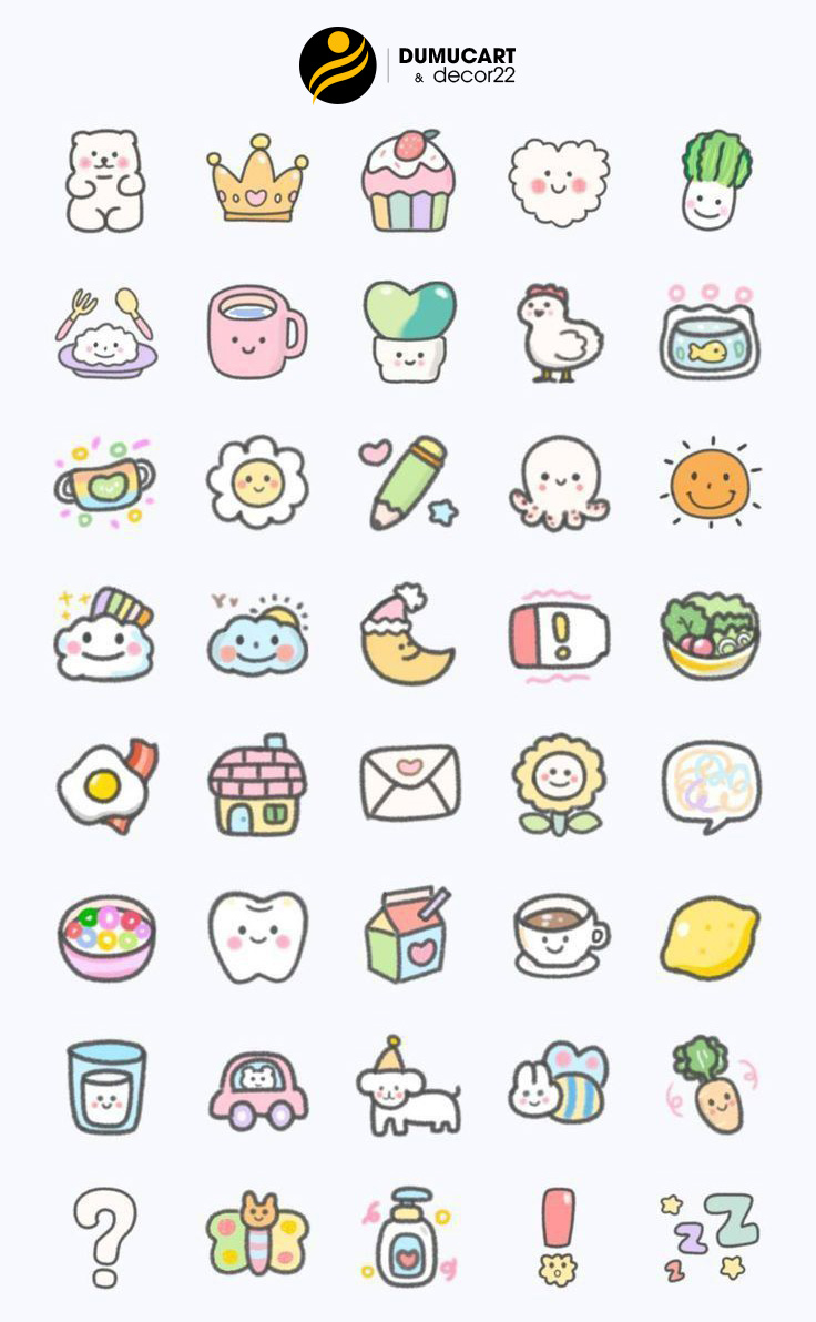 hình vẽ sticker cute mini