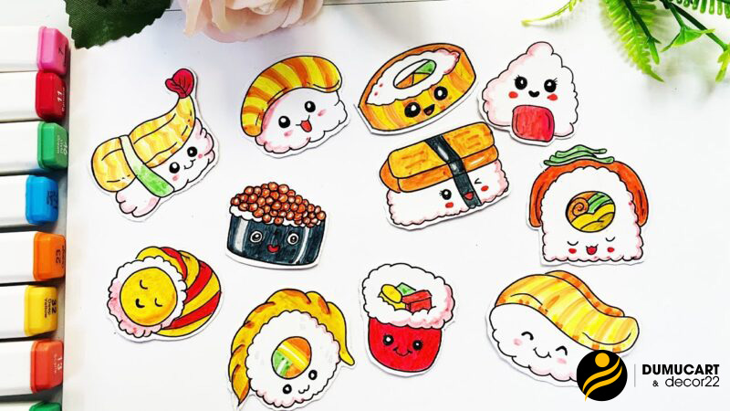 hinh ve sticker cute mini 16