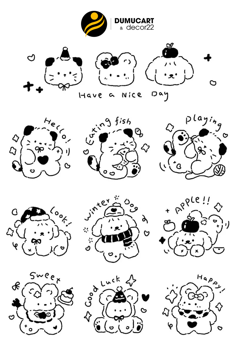 hình vẽ sticker cute mini