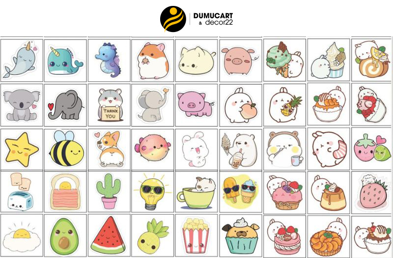hình vẽ sticker cute mini