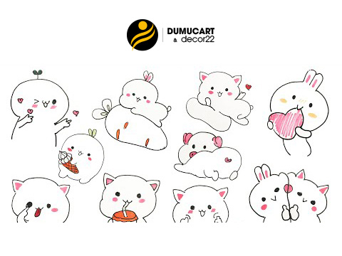 hình vẽ sticker cute mini