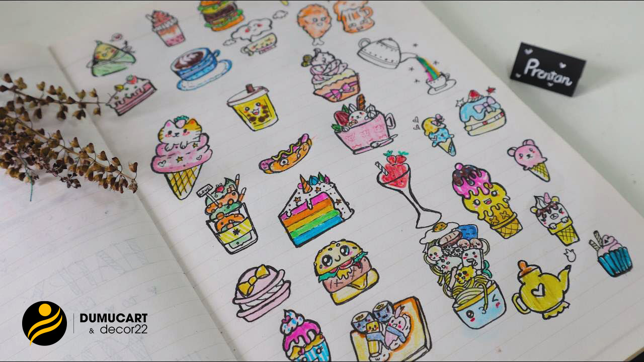 hình vẽ sticker cute mini