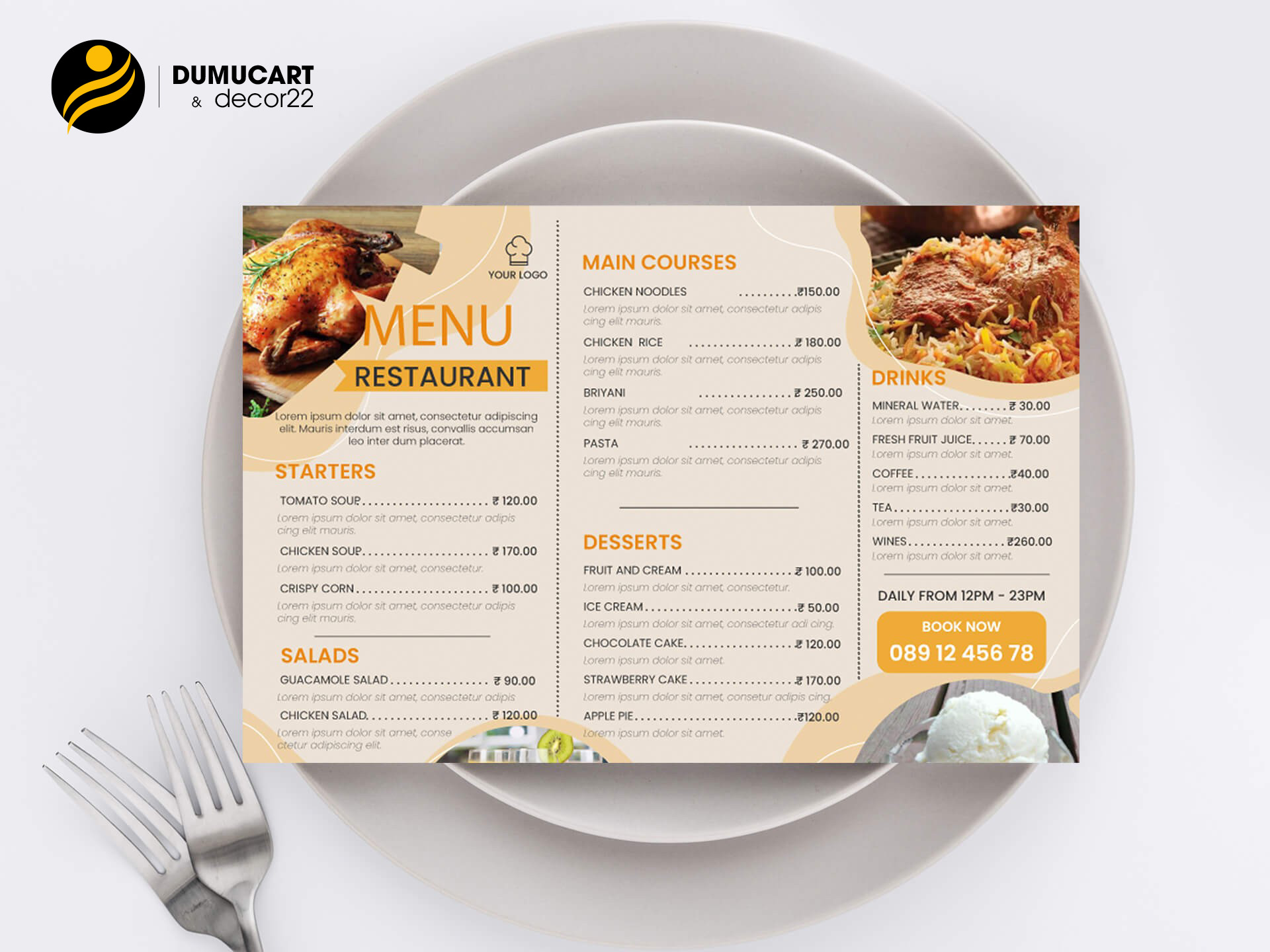 in menu quán nhậu