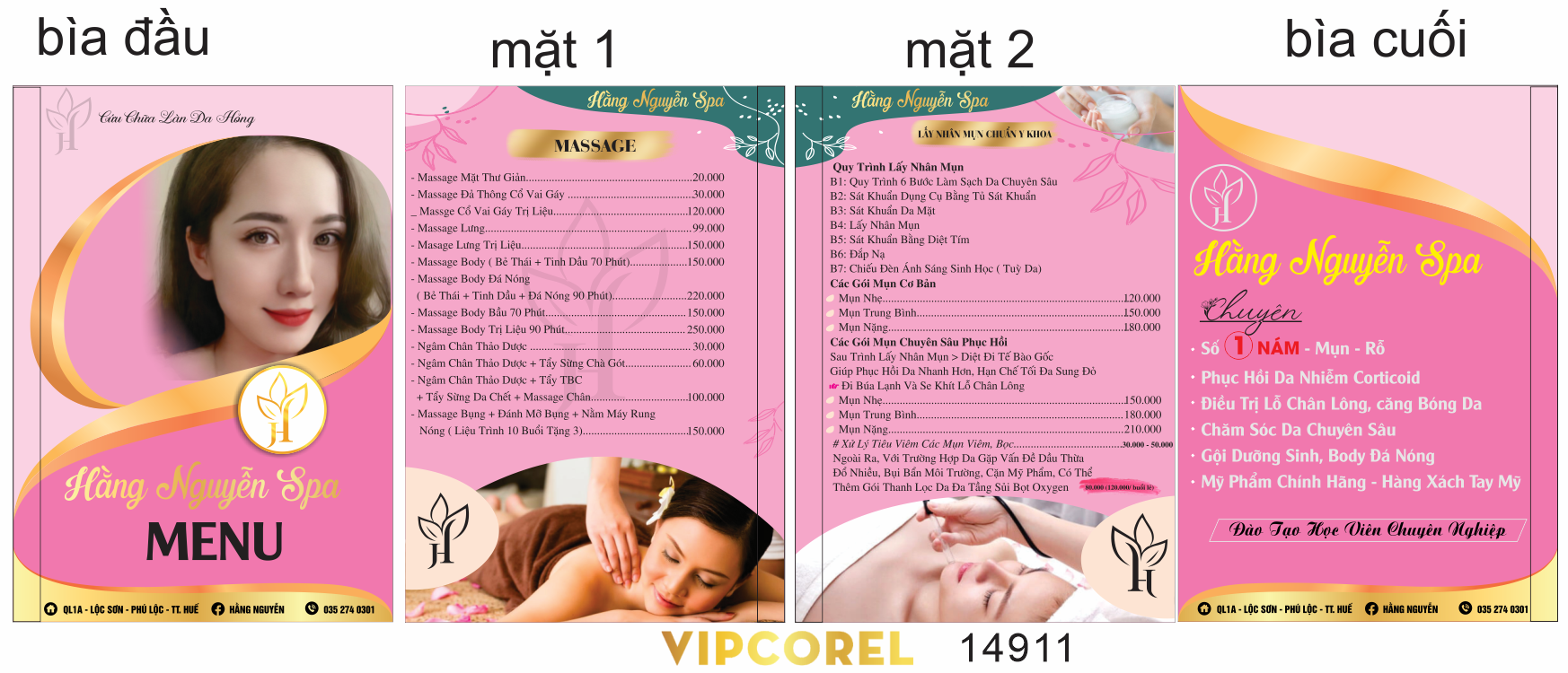 in menu spa