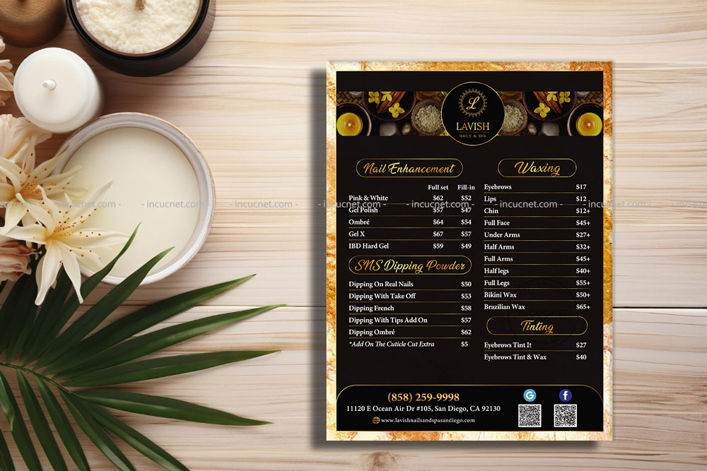 in menu spa
