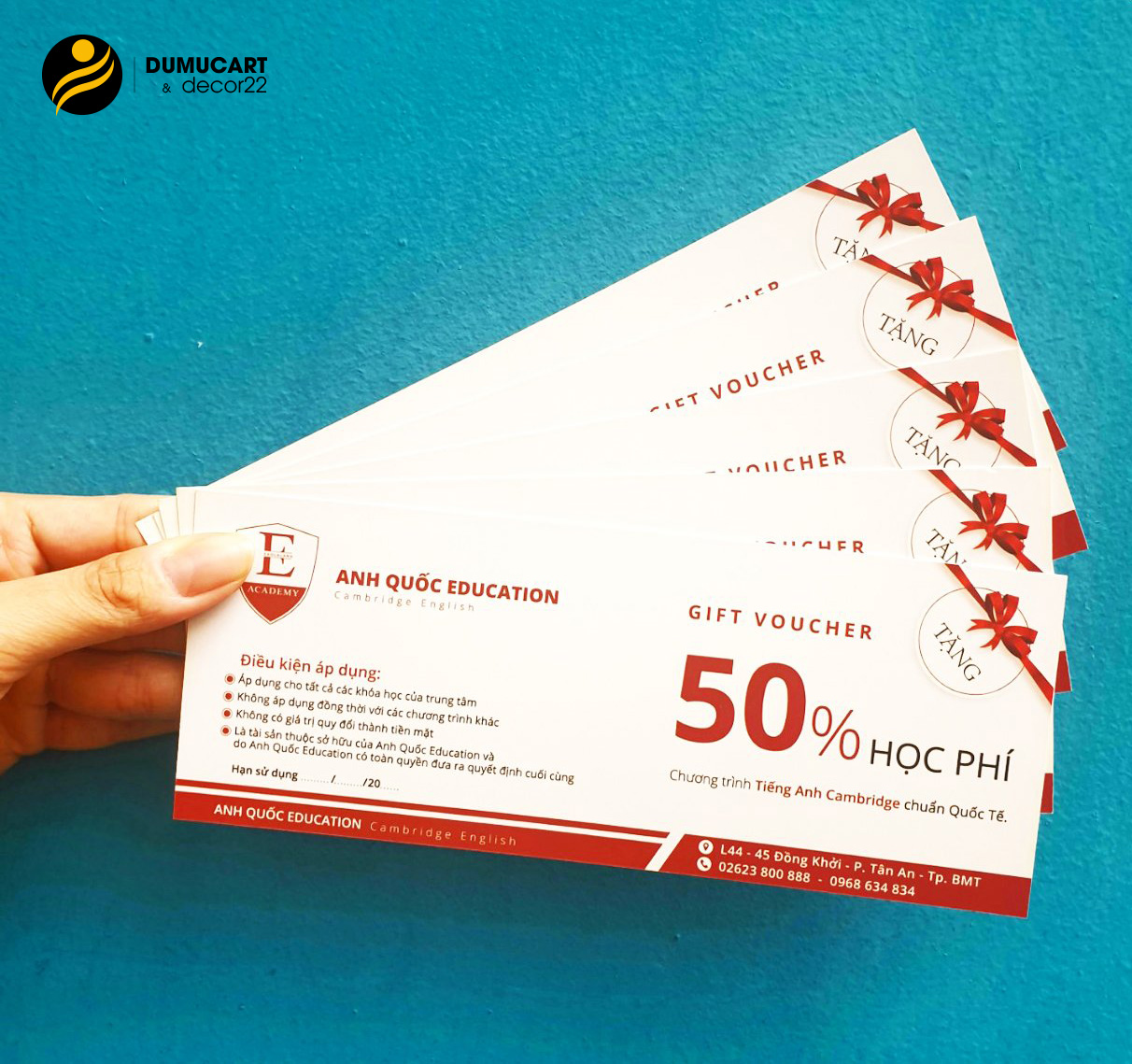 in voucher chất lượng cao