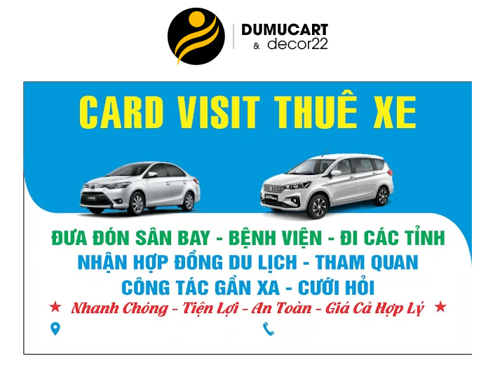 mẫu card xe dịch vụ
