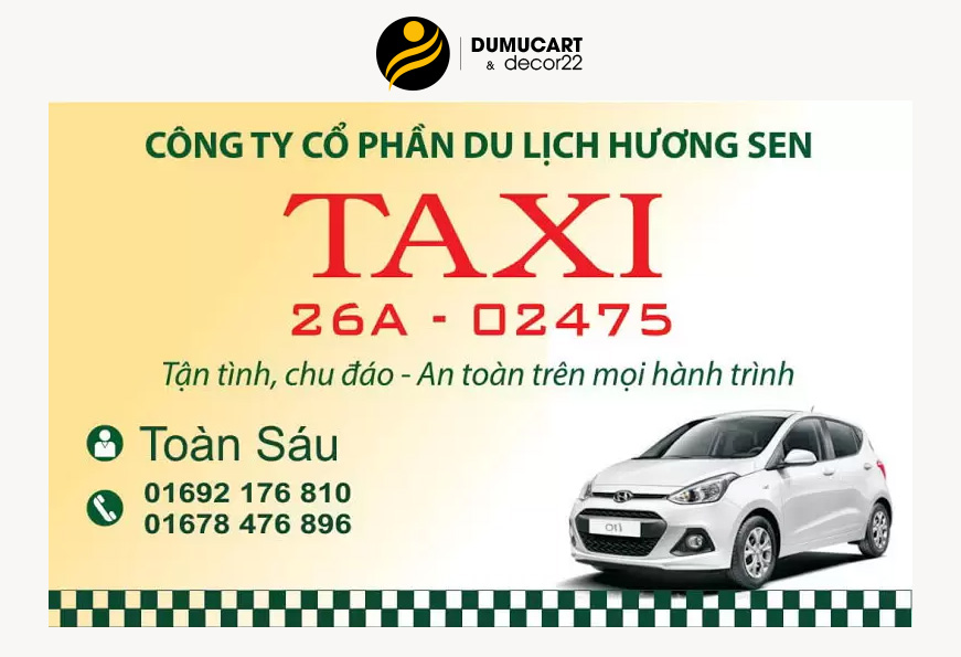 mẫu card xe dịch vụ