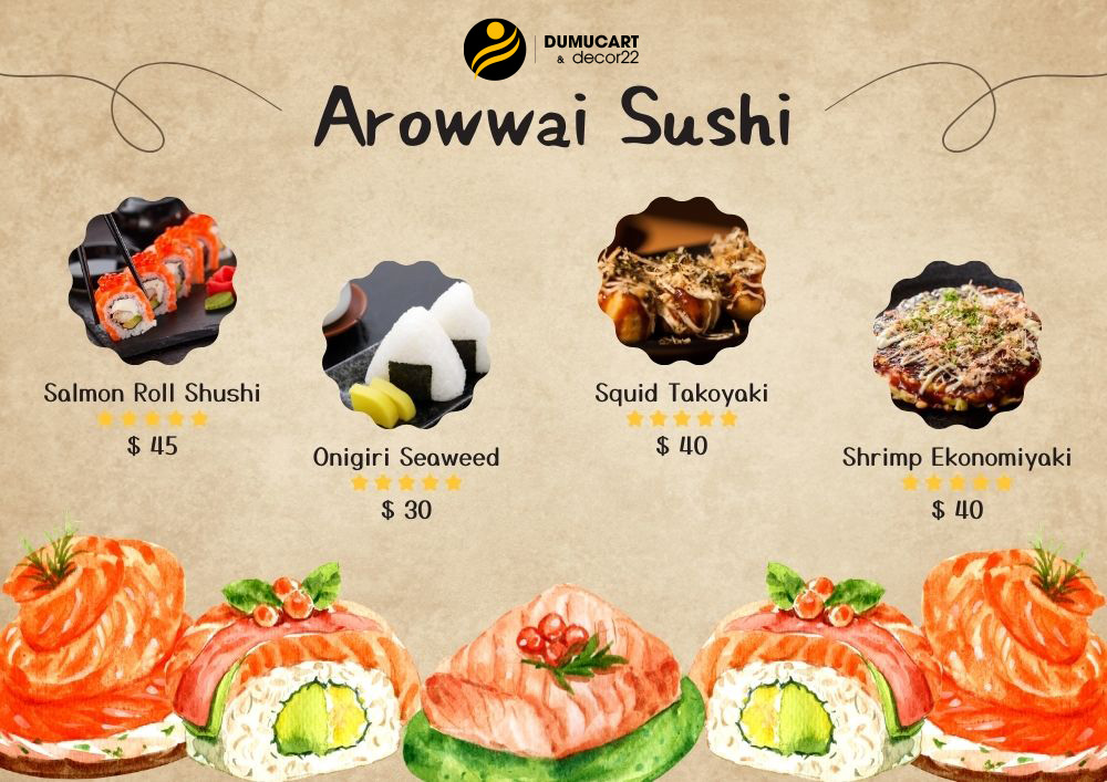 mẫu menu đẹp đơn giản