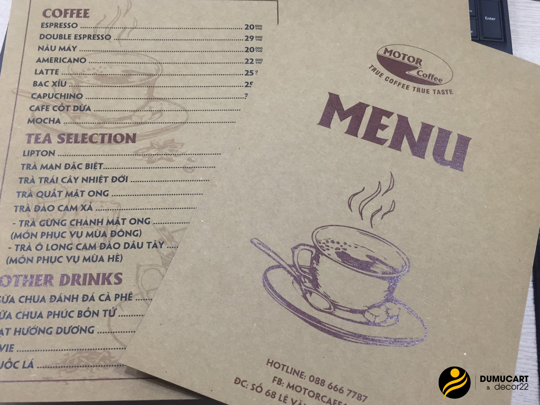 mẫu menu đẹp đơn giản