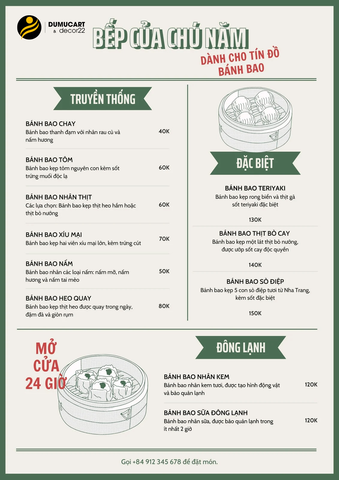 mẫu menu đẹp đơn giản