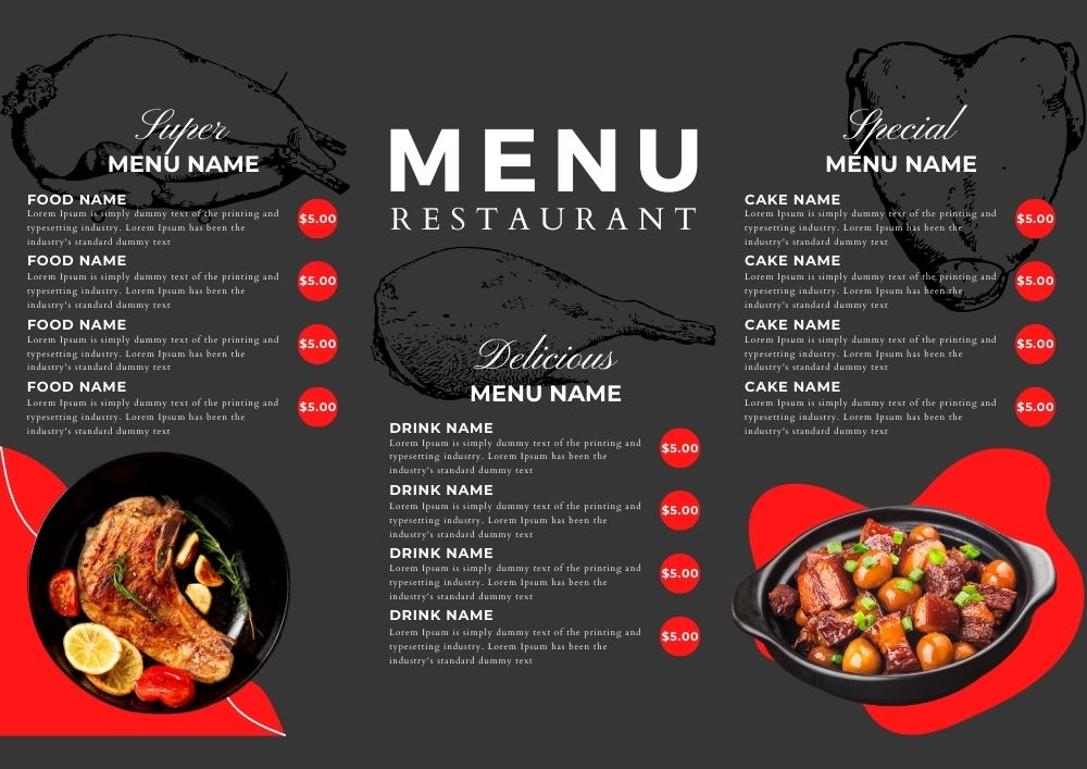 mẫu menu đẹp file word miễn phí