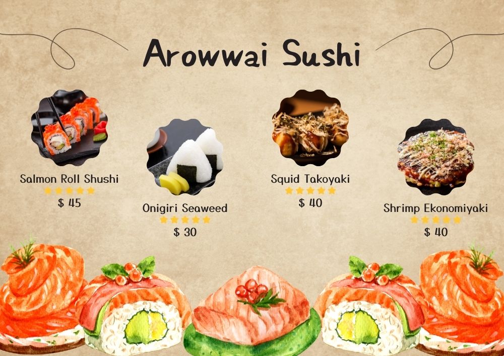 mẫu menu đẹp đơn giản