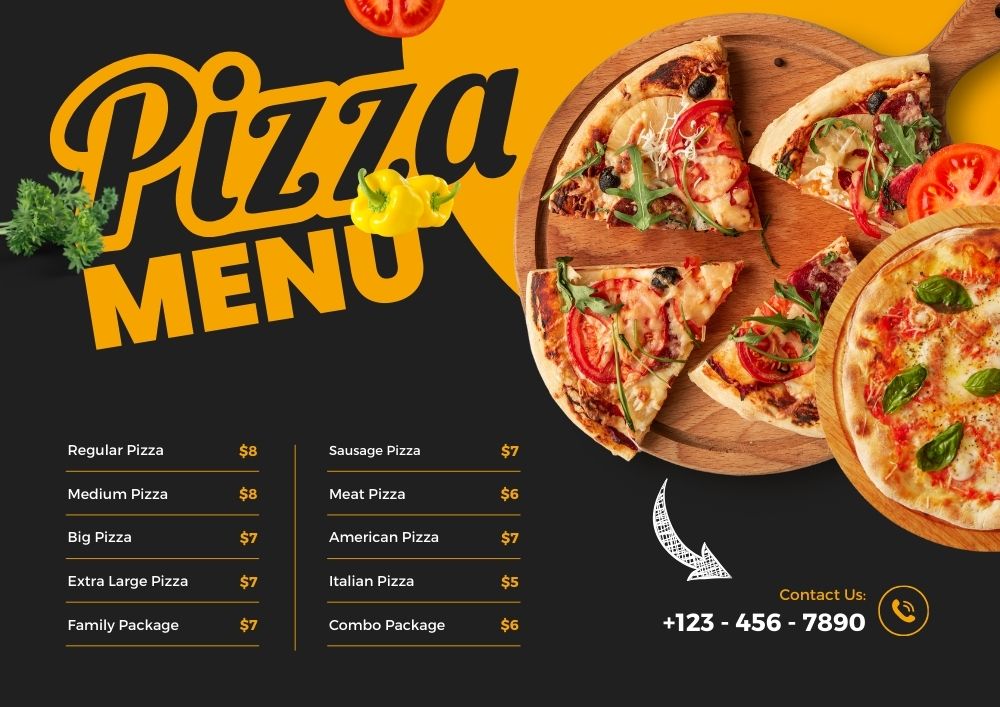mẫu menu đẹp đơn giản