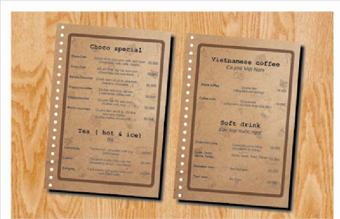 menu cafe Vintage 3