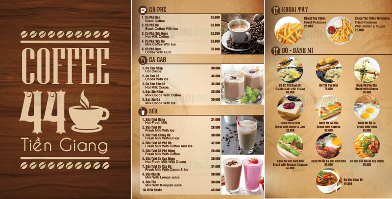 menu quan cafe khac