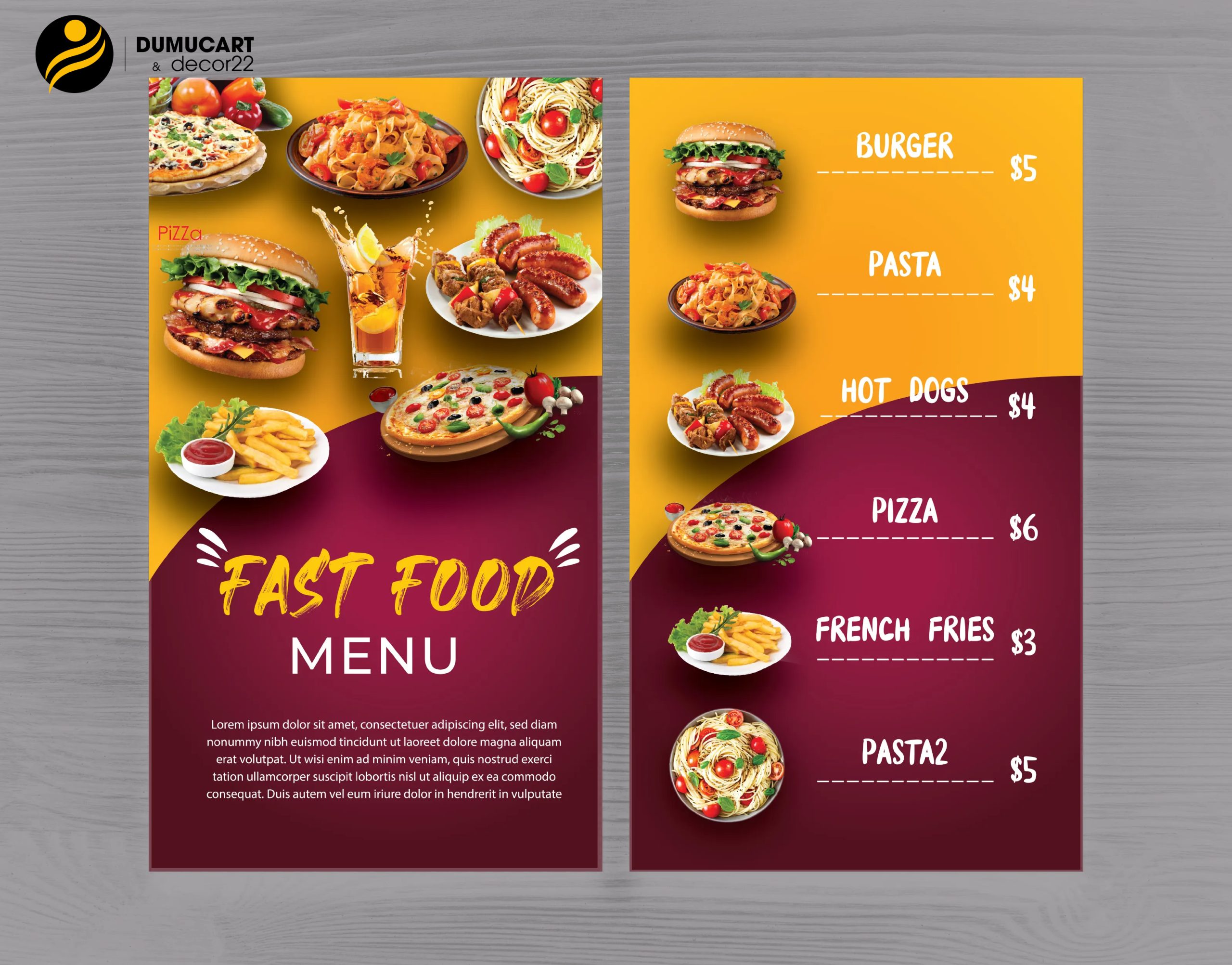 in menu giá rẻ