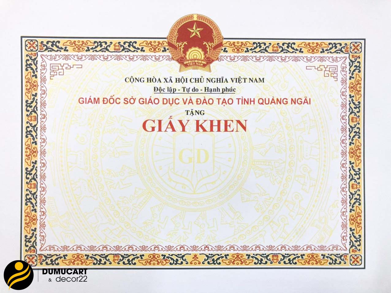 in phôi chứng chỉ