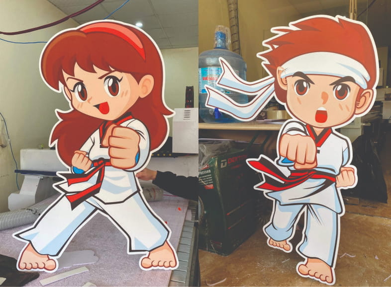 in standee mô hình