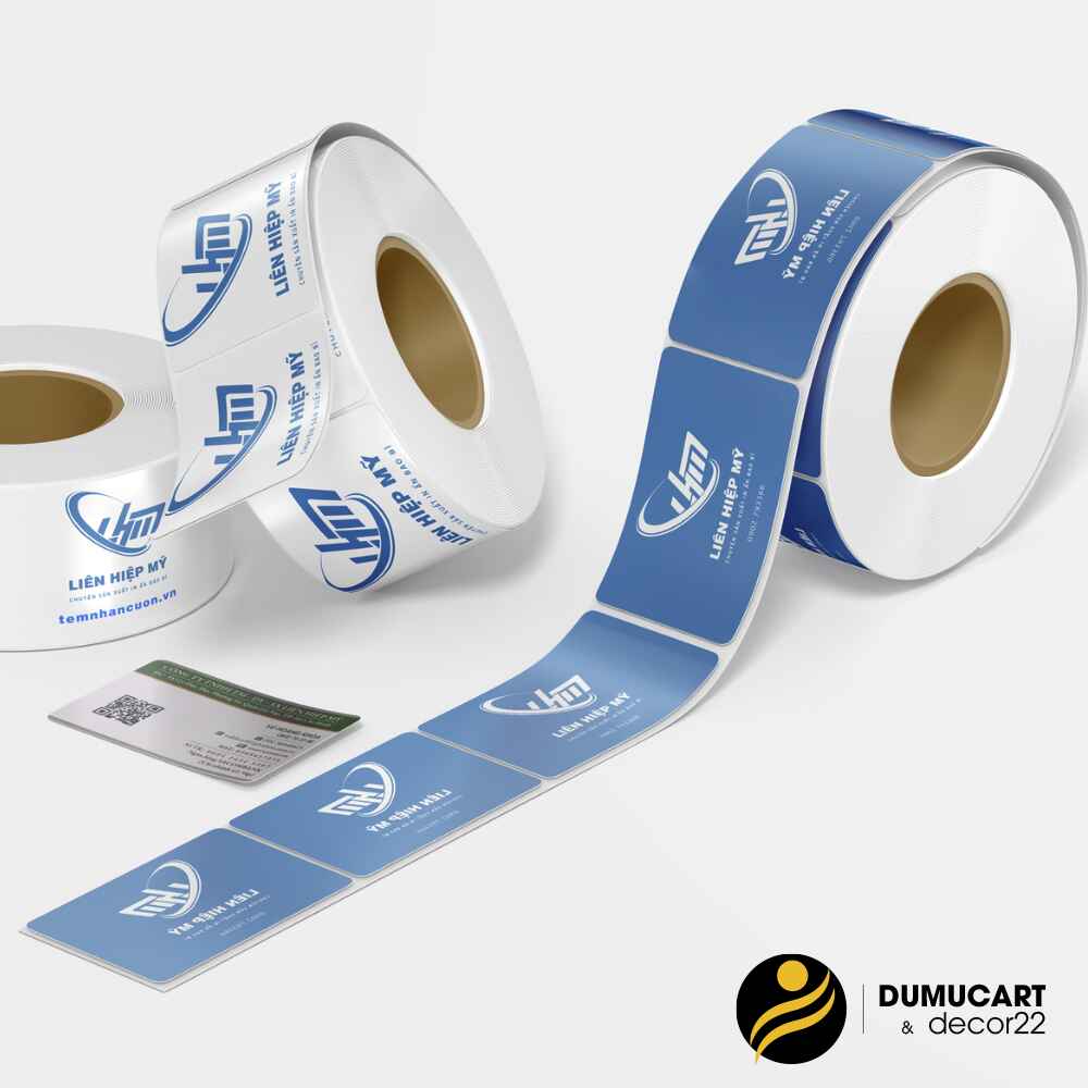 in tem nhãn decal cuộn dạng tờ