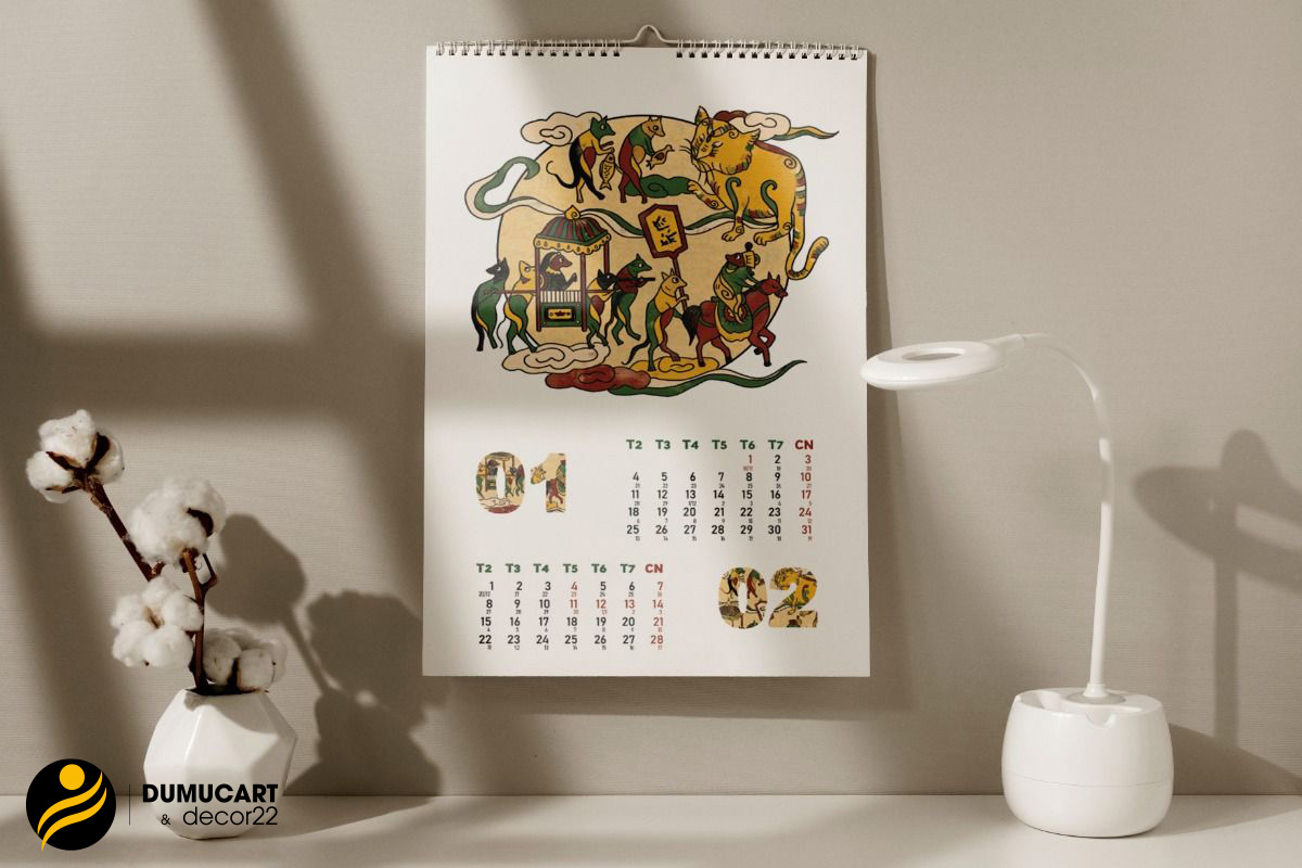 in lịch tết treo tường