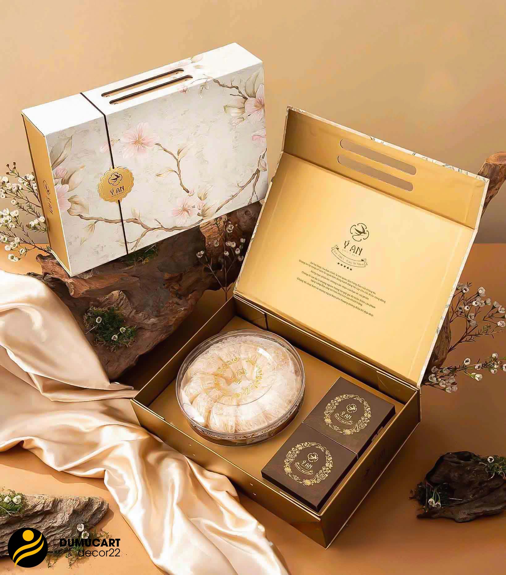 in hộp giấy đựng yến sào