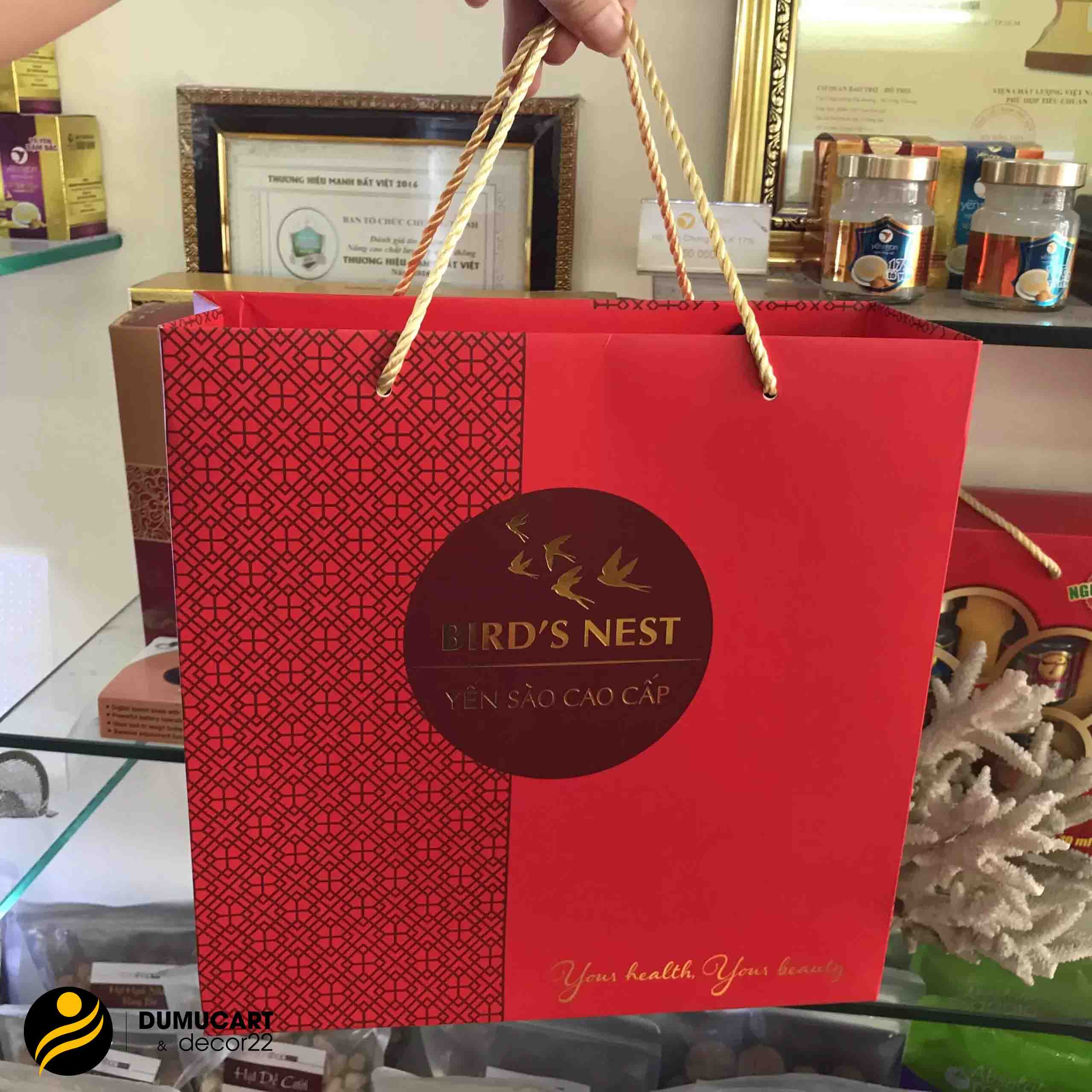 In túi giấy yến sào