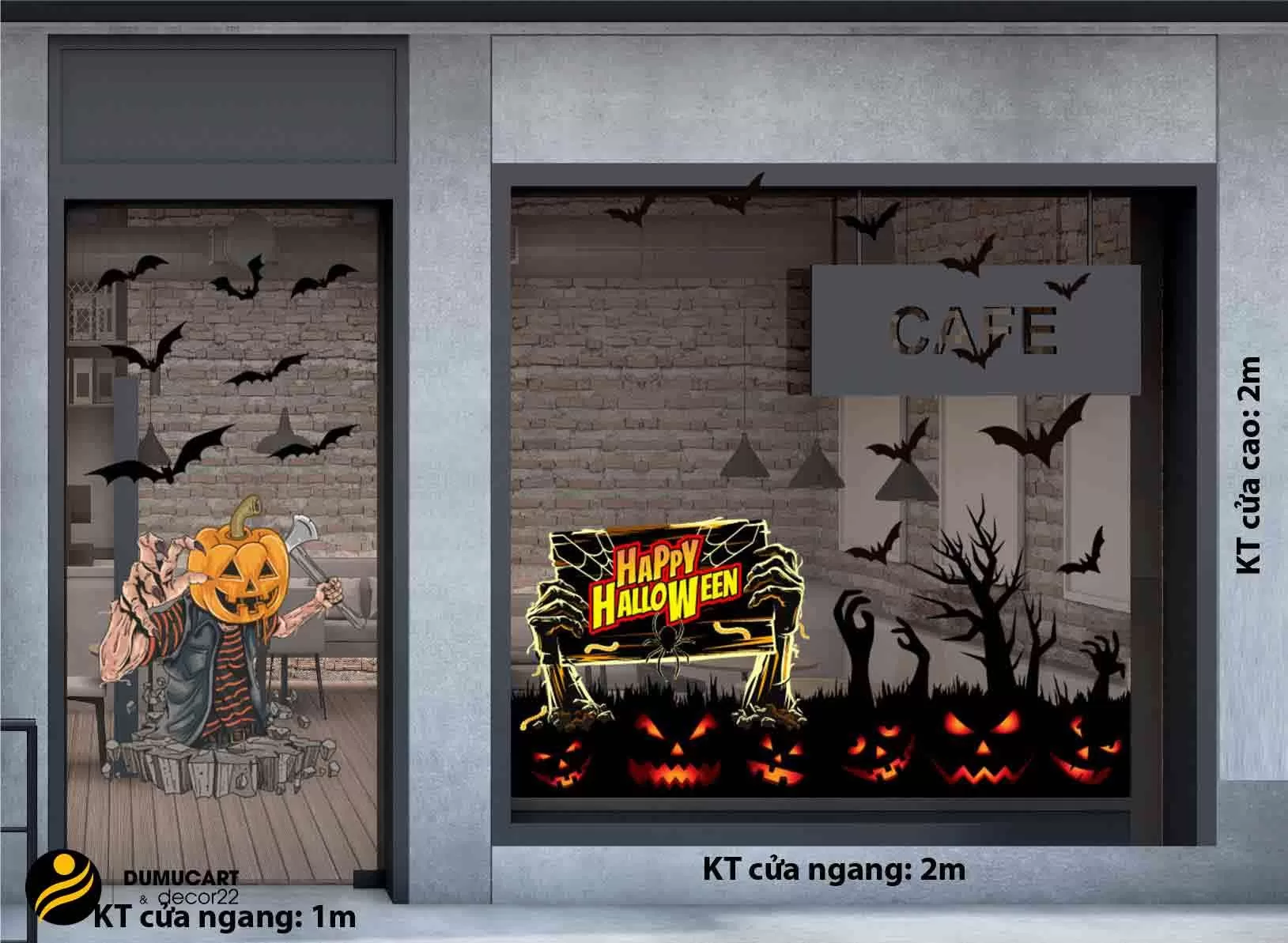 decal trang trí halloween giá tốt