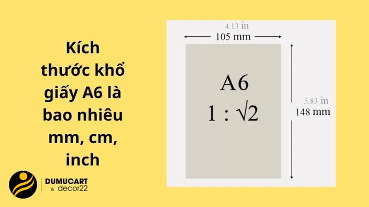 giấy a6 bao nhiêu cm