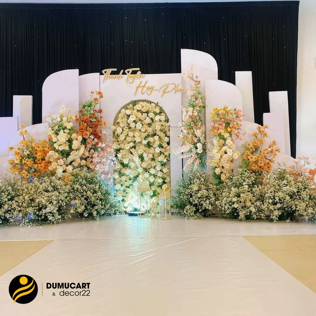 in backdrop đám cưới